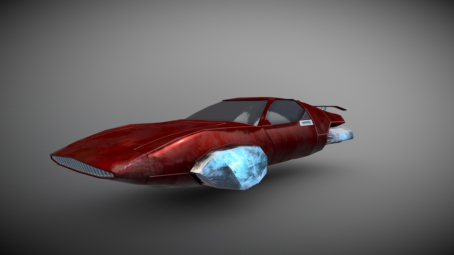 3D model Flying Car 3 - This is a 3D model of the Flying Car 3. The 3D model is about a red and blue toy car.