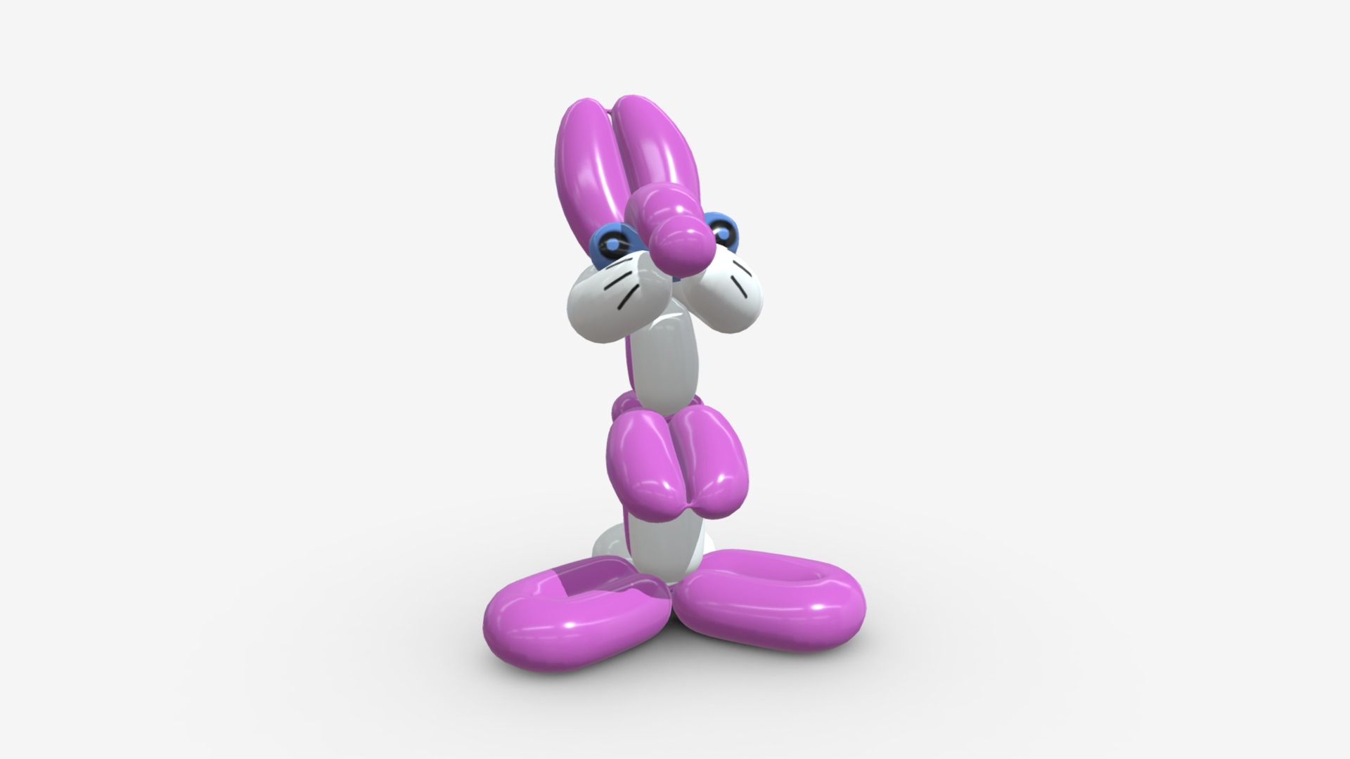 3D model balloon bunny - This is a 3D model of the balloon bunny. The 3D model is about a small toy unicorn.