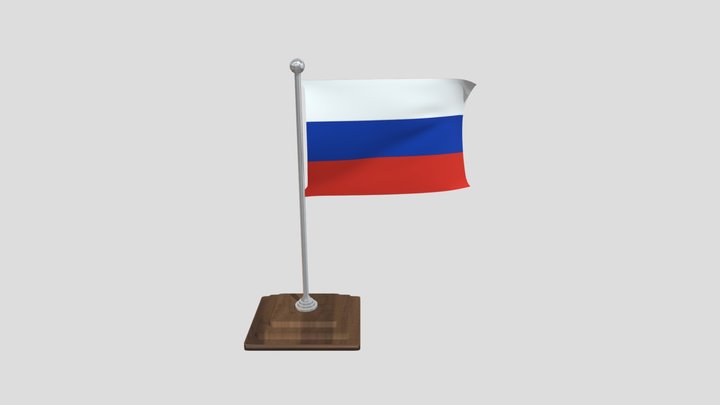 Russian Flag 3D Model