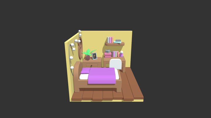 isometric room 3D Model