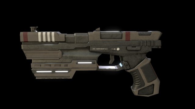 Scifi handgun 3D Model