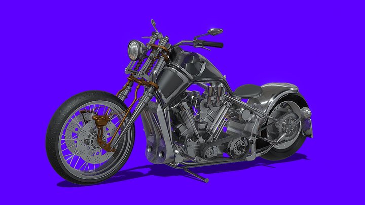 Chopper 3D model .dae Collada Format 3D Model