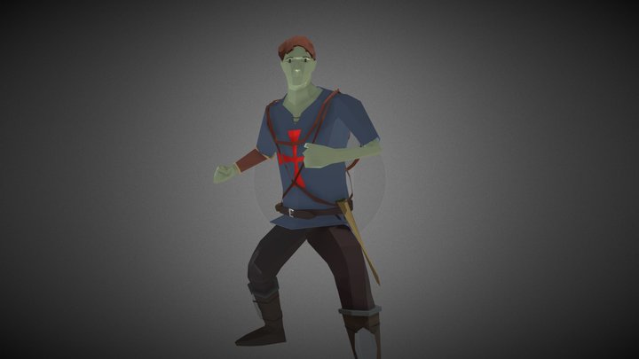 Lowpoly Crusader 3D Model