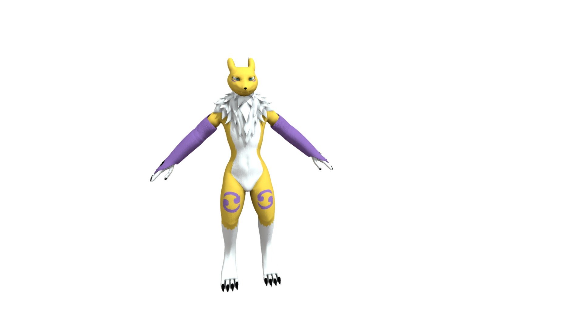 Renamon - 3D Model By ArtG (@shadovv1009) [1547b4b] - Sketchfab