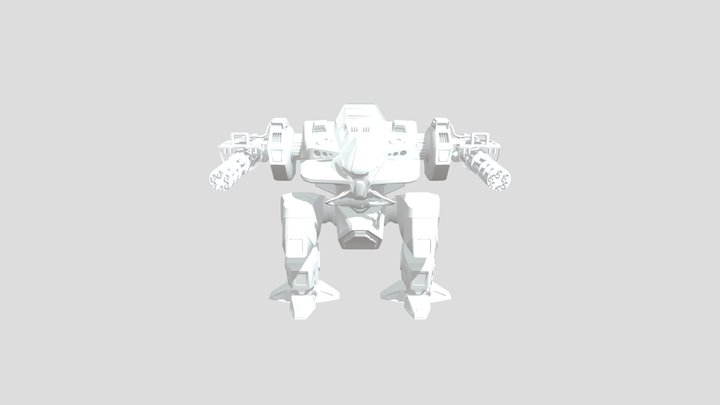 Combat Mech Low 3D Model