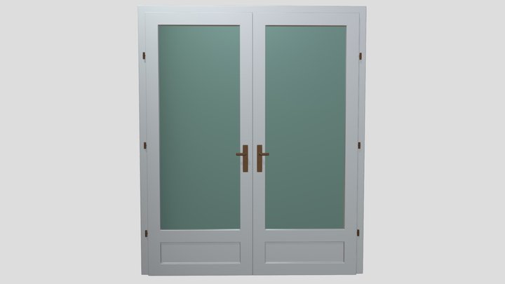 Double_Door Aluminium 3D Model