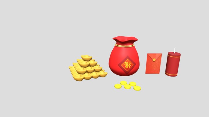 lunar new year 3D Model
