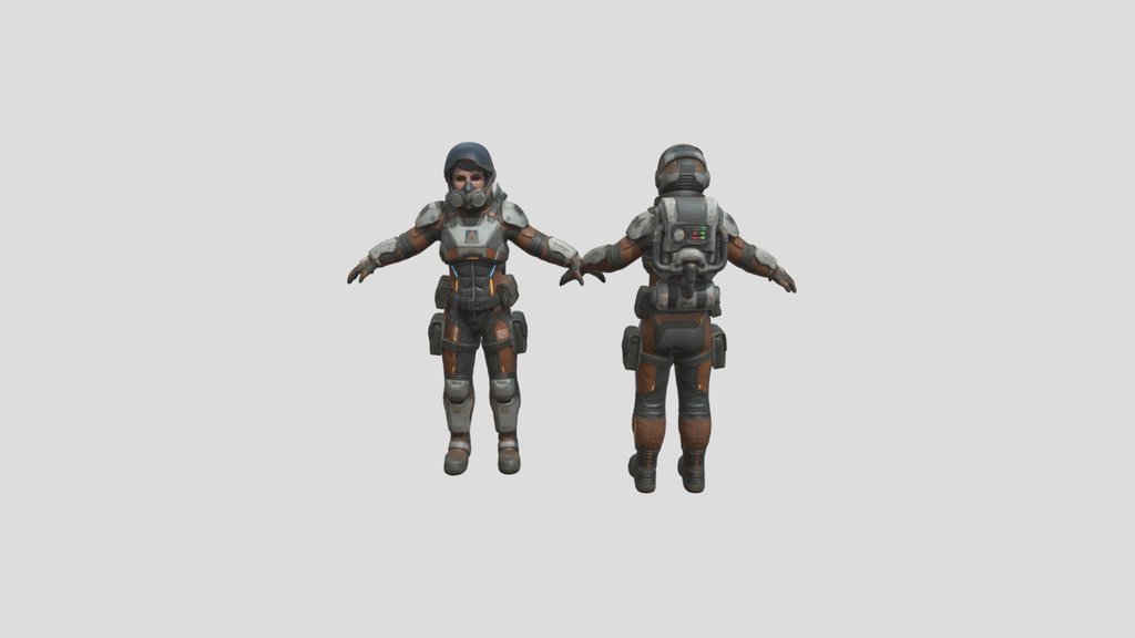 sci fi female with mars survival suit