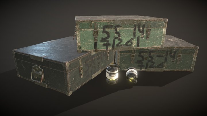 Box for Grenade 3D Model