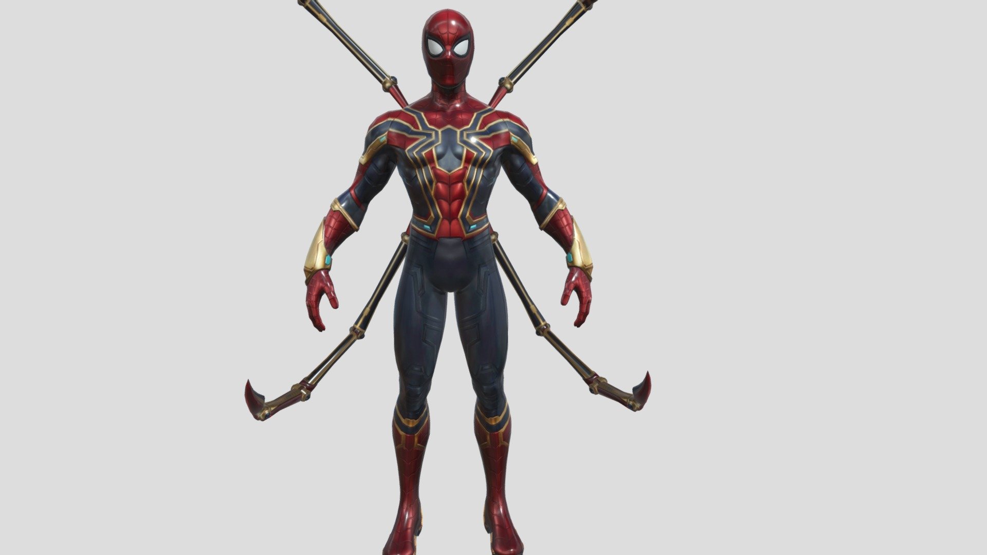 Iron Spiderman(Textured)(Rigged) Download Free 3D model by 3D MODELS