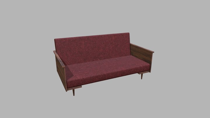 Old soviet coach 3D Model