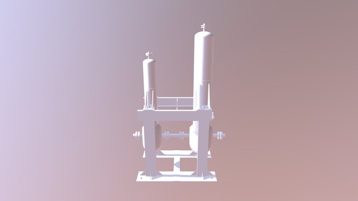 Блок теплообменников LOTUS Т-1 (1811034_5) и Т-2 3D Model