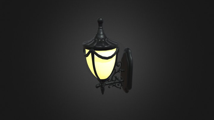 Gothic Wall Lamp 3D Model