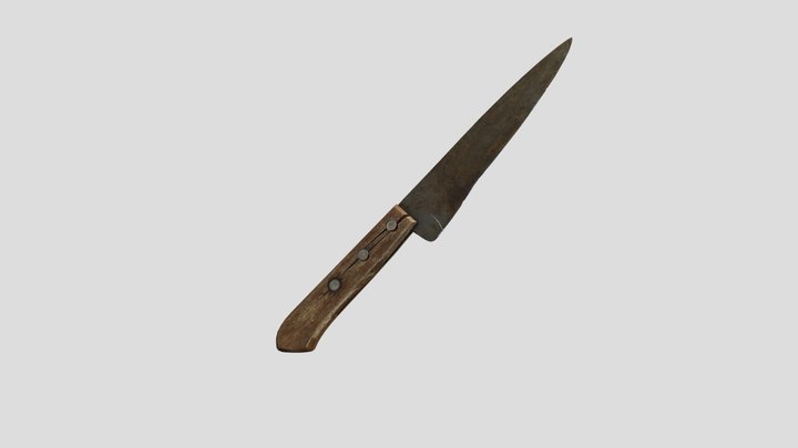 Old Rusty Knife 3D Model