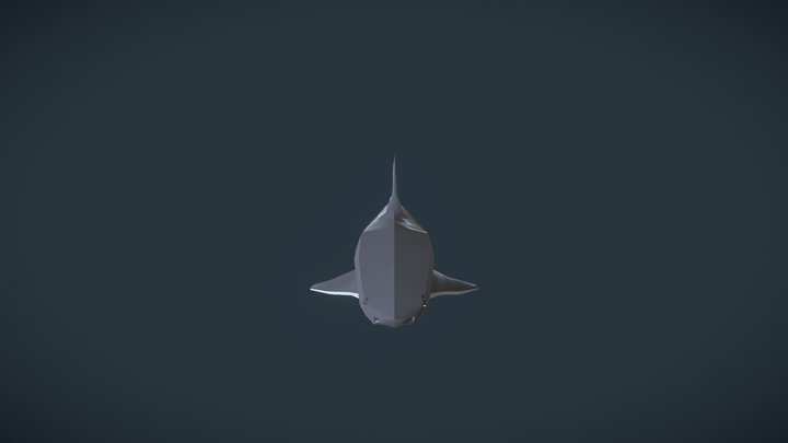 Low poly shark 3D Model