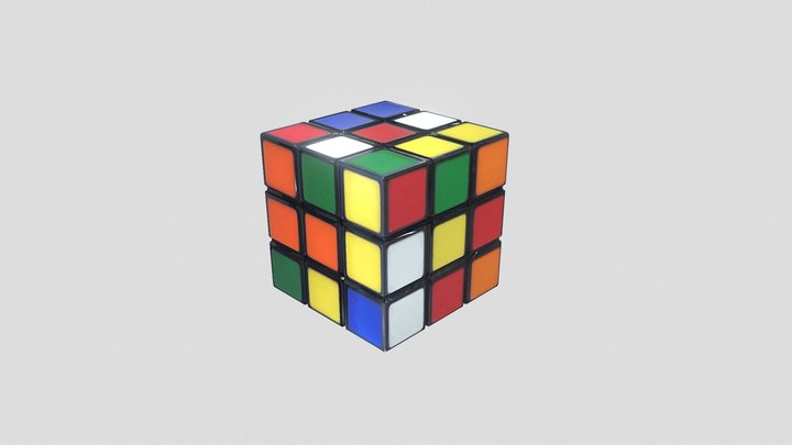 Vista 360 Del Cubo De Rubik Modelo 3d Ph