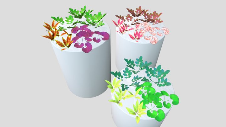 (PBR) Low-Grow Flora Showcase 3 3D Model