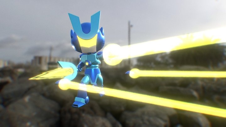 Combatron - Laser Beam and Sword 3D Model