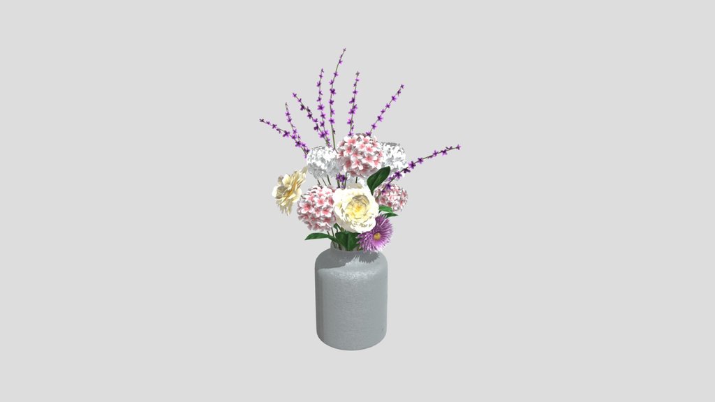 Pastel Bloom Glass Vase