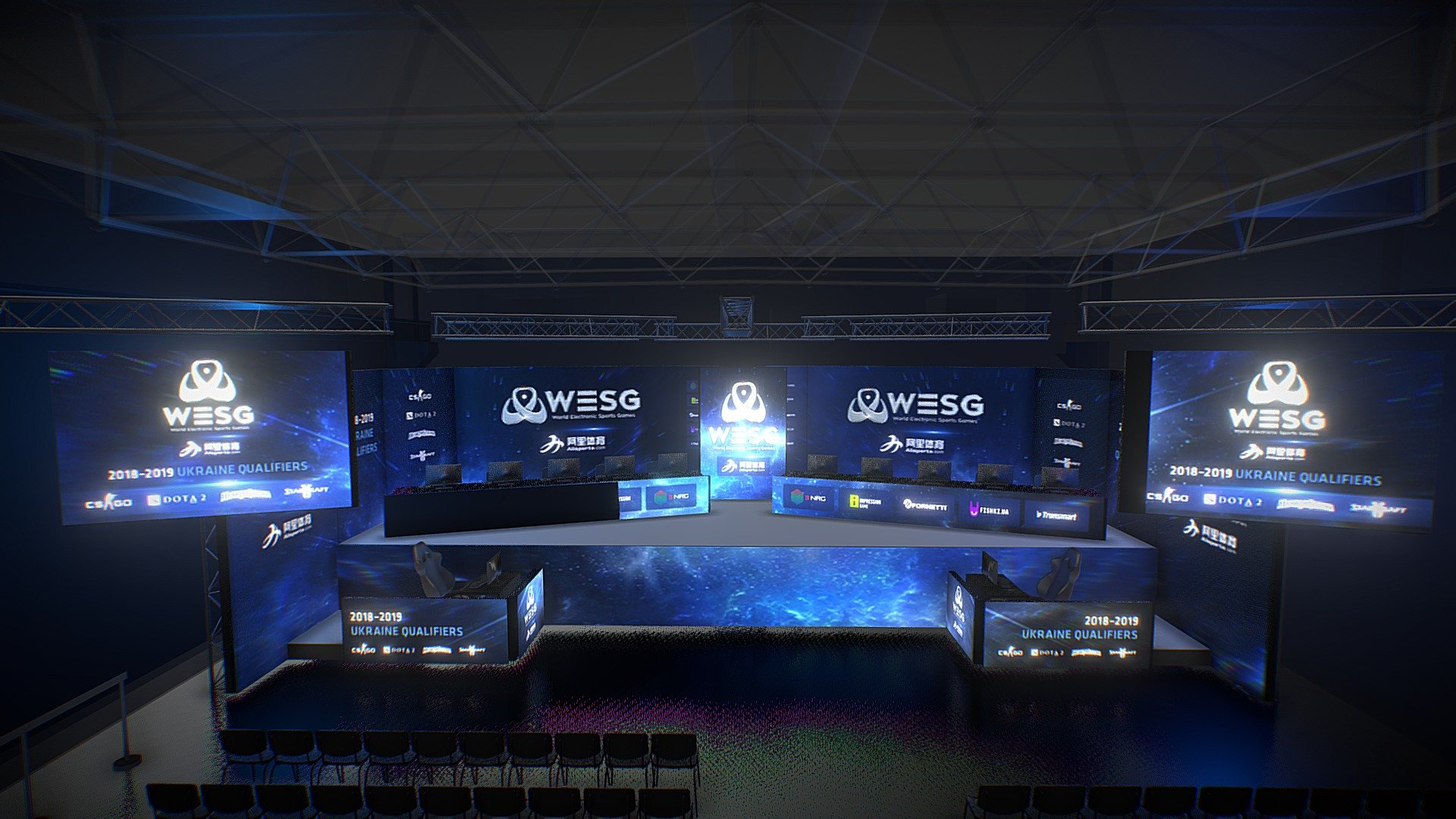 Cyber ARENA WESG 2018 3 3D model by maksym.lyakhov.maxlama [15577b4] Sketchfab