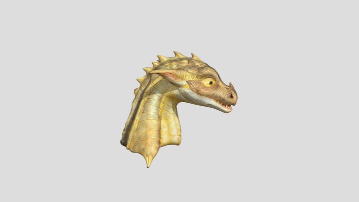 dragon head model-GLB 3D Model