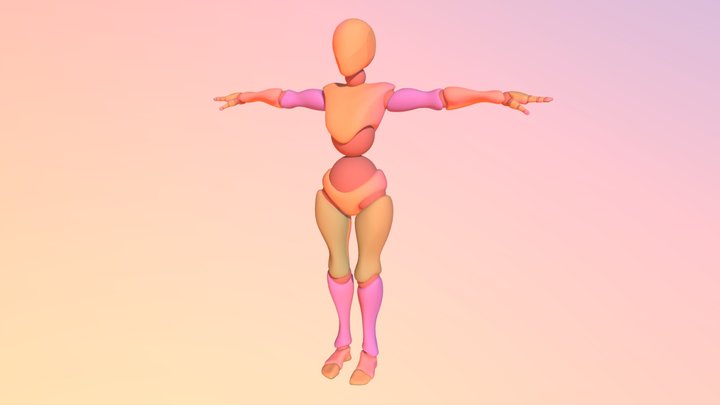 X Bot (Brown, Orange and Violet) – Modello 3D gratuito STL