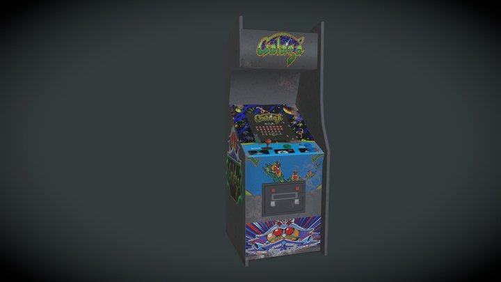 Galaga Gaming Machine 3D Model