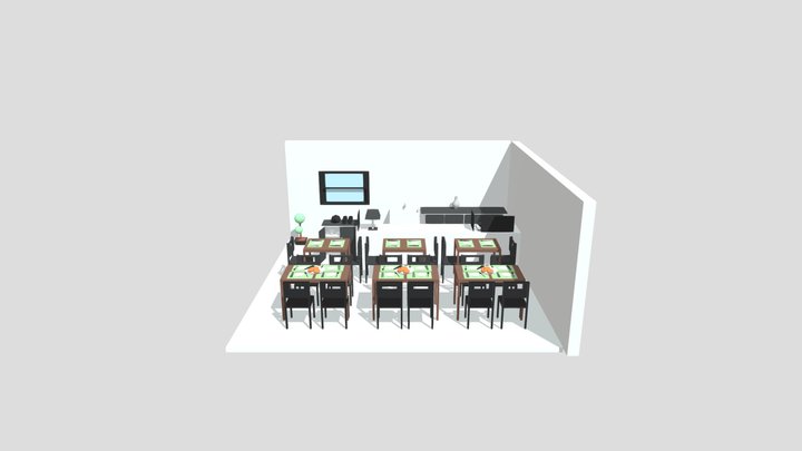 餐廳 3D Model