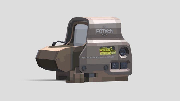 Holographic sight Eotech exps3-0 ( Blockbench ) 3D Model