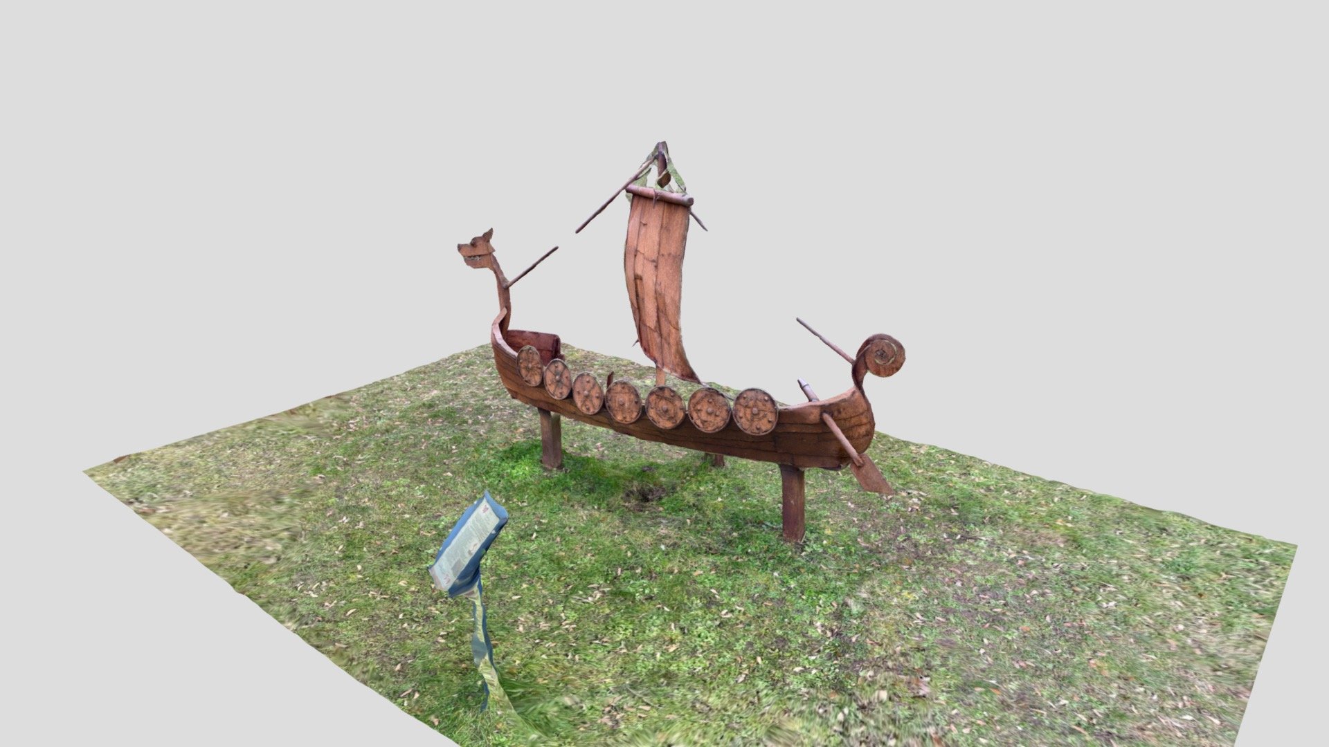 Viking ship statue Download Free 3D model by 3litza (ElitzArt