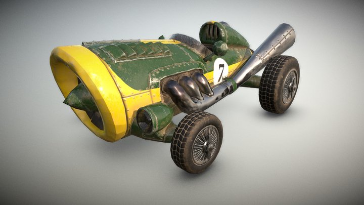 Race Car B 3D Model