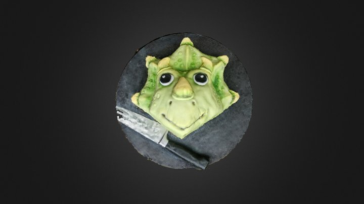 Triceratops Birthday Cake 3D Model