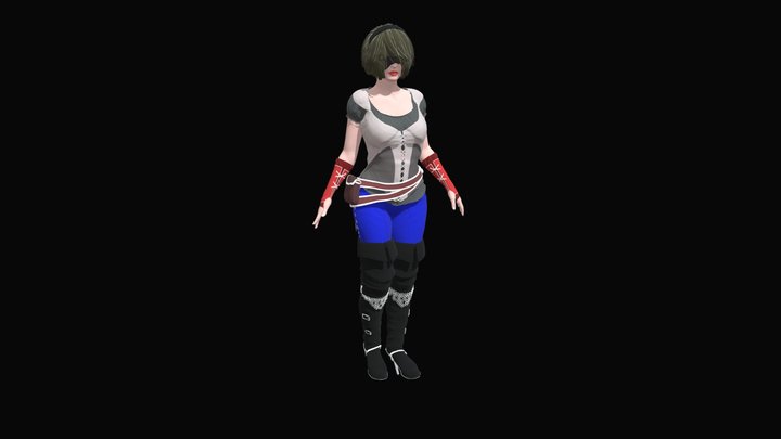 Rogue Female Character 3D Model