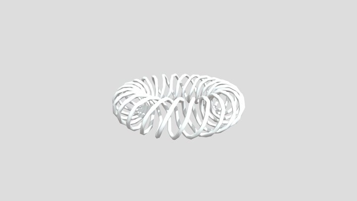 Lowpoly torus knot 25,3 3D Model