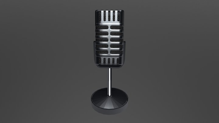 Vintage microphone 3D Model