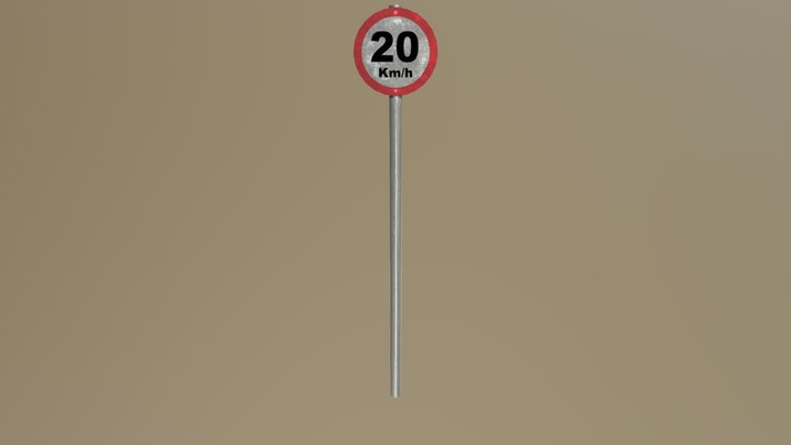 Traffic Sign 3D Model