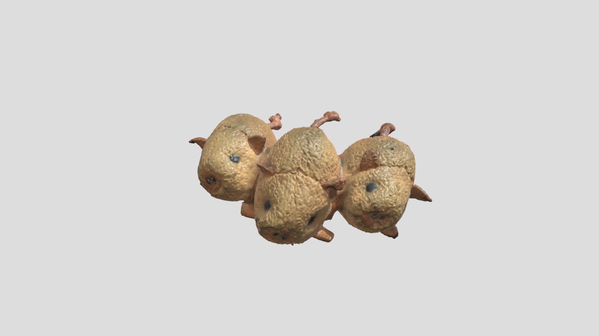 Three Plush Pigs