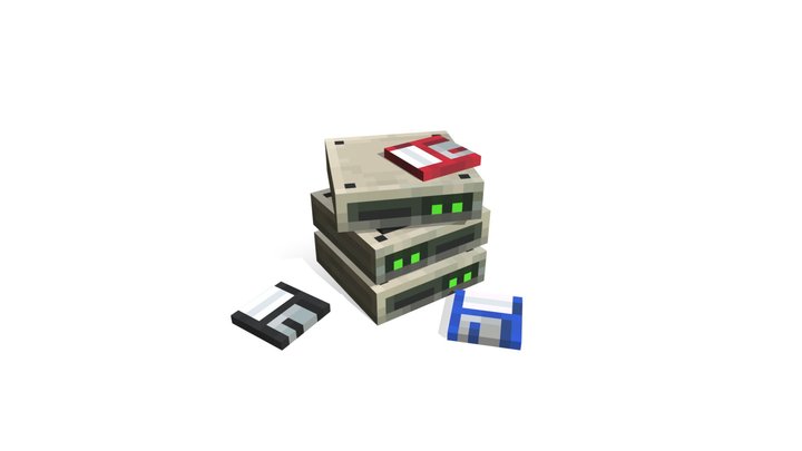 Half-Life in Minecraft. Floppy server 3D Model