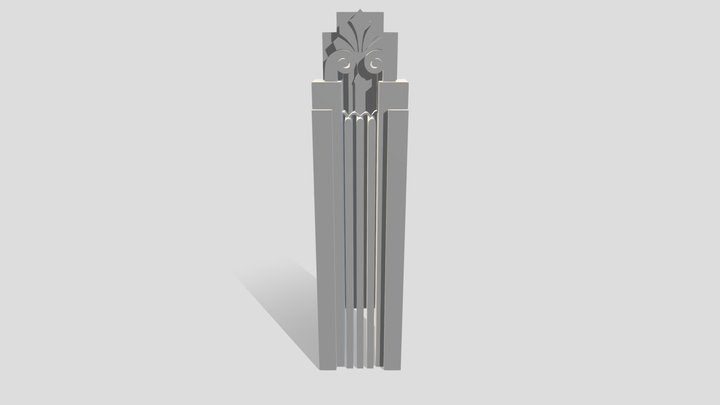 Art Deco Column 3D Model