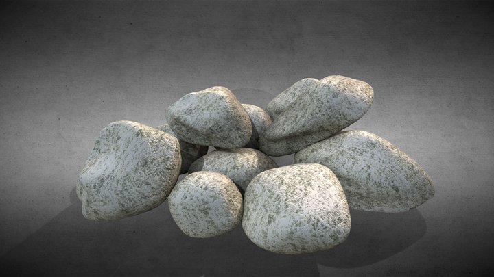 Low-Poly Stones 3D Model