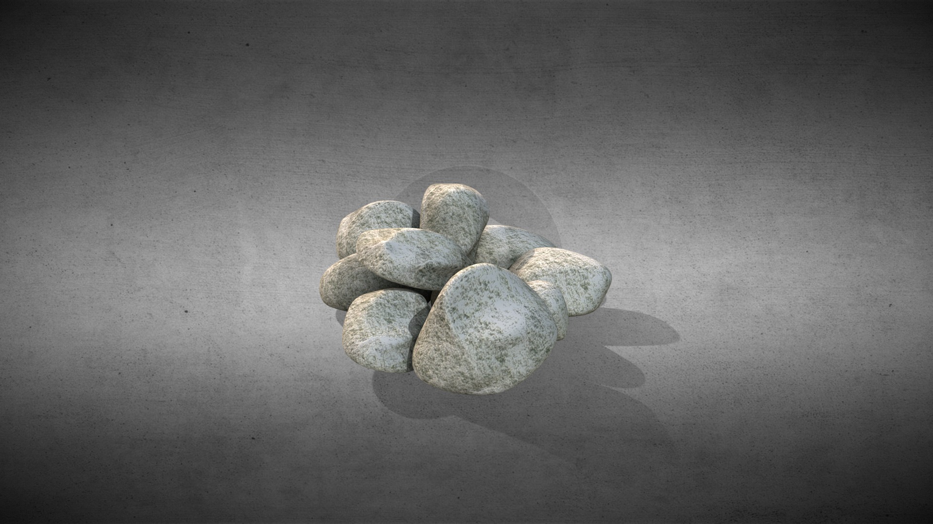 3D model Low-Poly Stones - This is a 3D model of the Low-Poly Stones. The 3D model is about a group of rocks on a table.