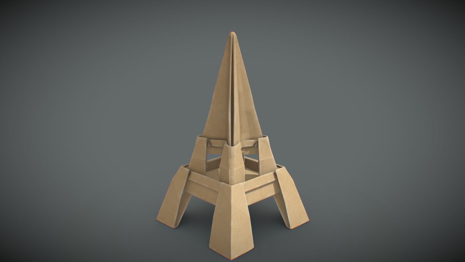 Eiffel tower paper origami - Buy Royalty Free 3D model by seventh.sign ...