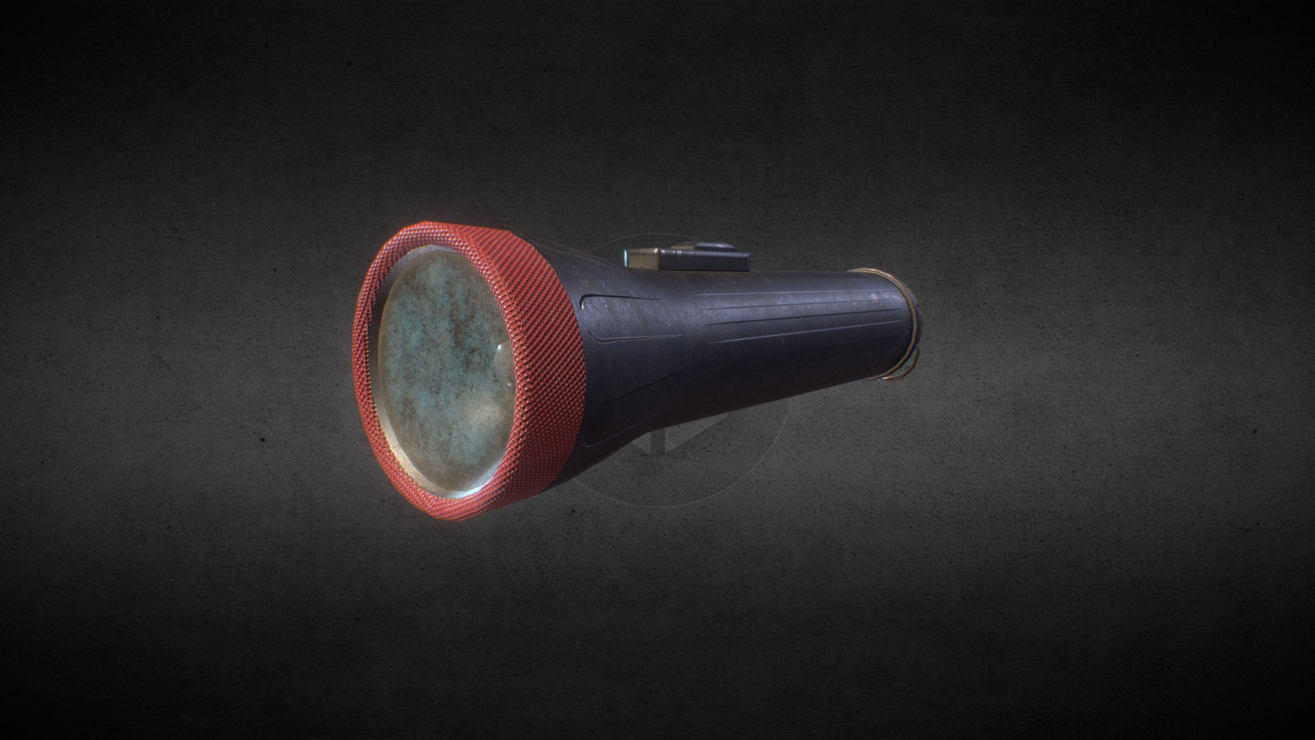 3D model Flashlight - This is a 3D model of the Flashlight. The 3D model is about a red and black flashlight.