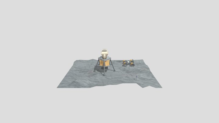 Lunar Landing 3D Model