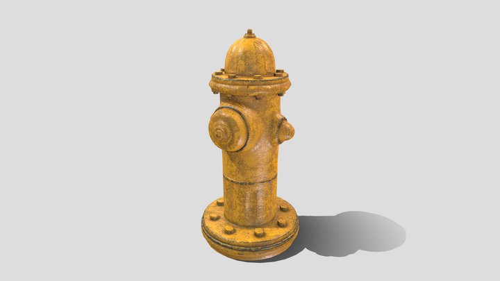Fireplug Yellow - Ready to Unity HDRP 3D Model