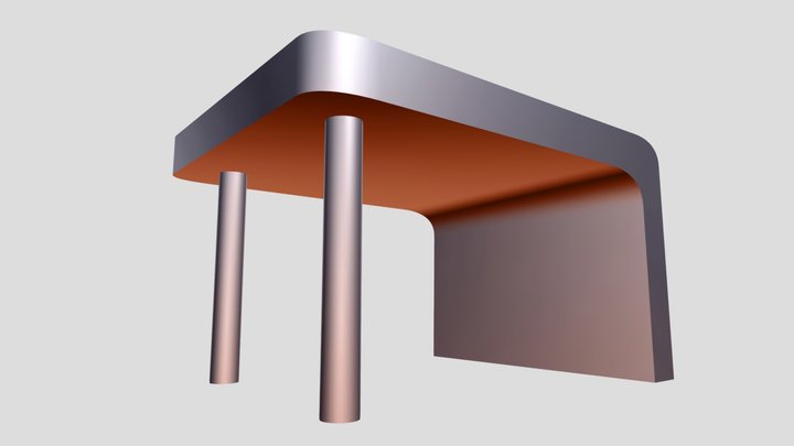 Simple Table 3D Model