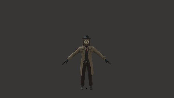 Large Clockman 3D Model