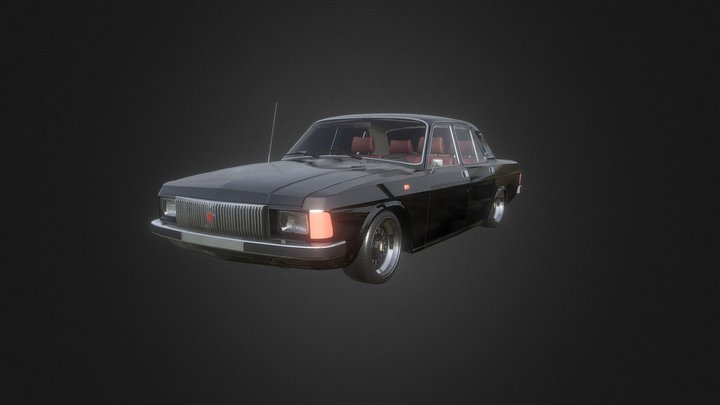 Volga GAZ 3102 3D Model