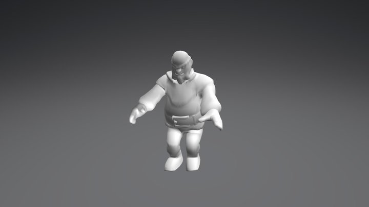flying fat man 3D Model