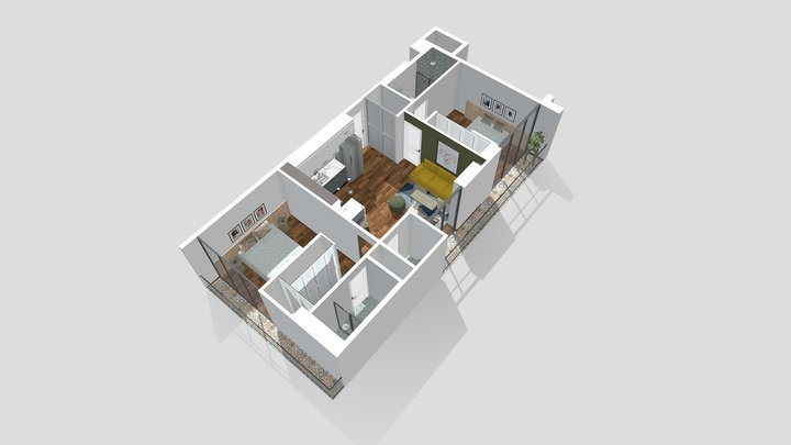 Dep 2 Habitaciones 3D Model